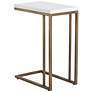 3_Sunpan Sawyer End Table Antique Brass White more views