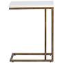 4_Sunpan Sawyer End Table Antique Brass White more views