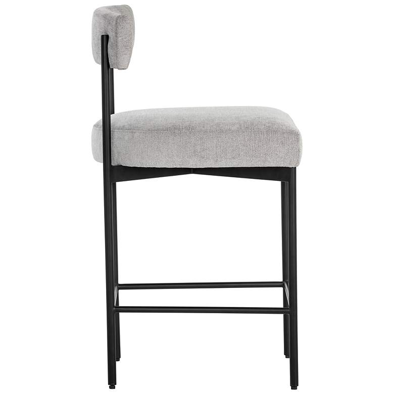 Image 2 Sunpan Seneca 20" Wide Black Polo Club Stone Counter Height Stool more views