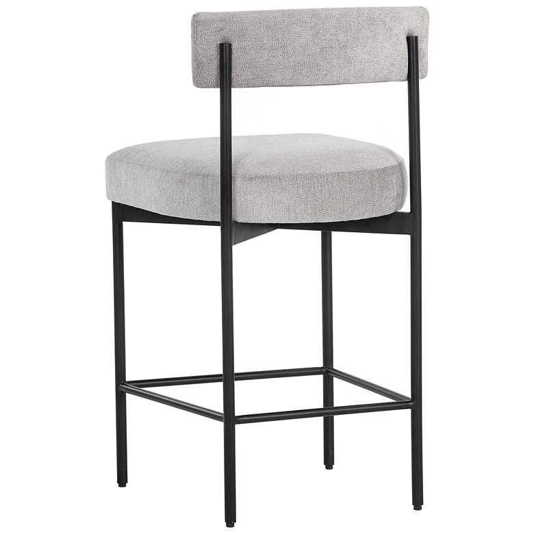 Image 3 Sunpan Seneca 20" Wide Black Polo Club Stone Counter Height Stool more views