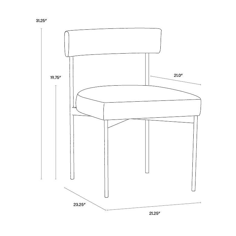 Image 4 Sunpan Seneca 23 1/4" Wide Gray Fabric Modern Dining Chairs Set of 2 more views