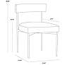 4_Sunpan Seneca 23 1/4" Wide Gray Fabric Modern Dining Chairs Set of 2 more views