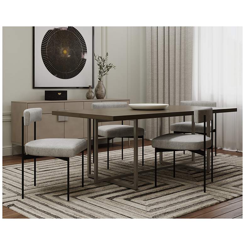 Image 5 Sunpan Seneca 23 1/4" Wide Gray Fabric Modern Dining Chairs Set of 2 more views