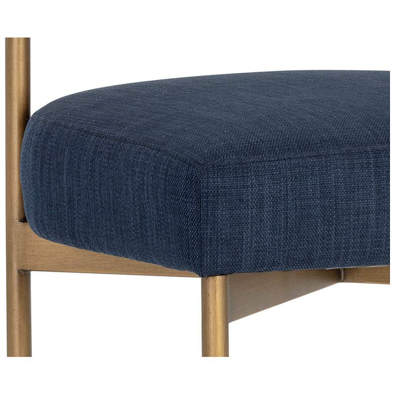 Image 6 Sunpan Seneca Counter Stool Antique Brass Arena Navy more views
