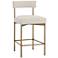 Sunpan Seneca Counter Stool Antique Brass Danny Ivory