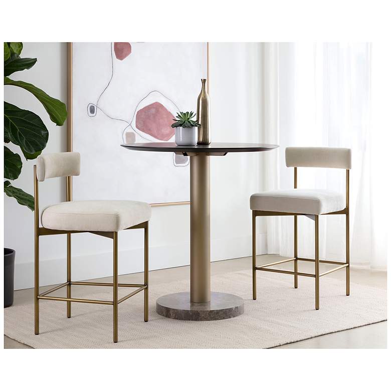 Image 5 Sunpan Seneca Counter Stool Antique Brass Danny Ivory more views