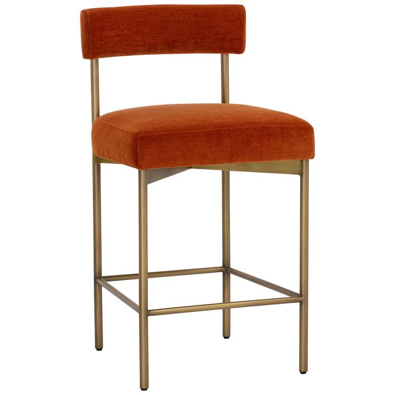 Image 1 Sunpan Seneca Counter Stool Antique Brass Danny Rust