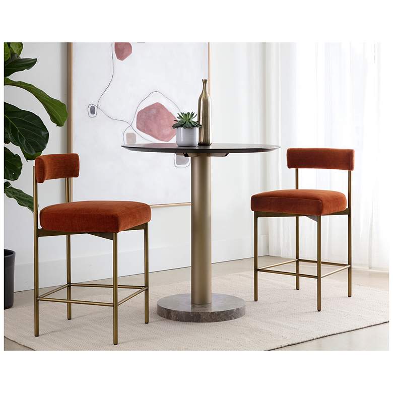 Image 5 Sunpan Seneca Counter Stool Antique Brass Danny Rust more views