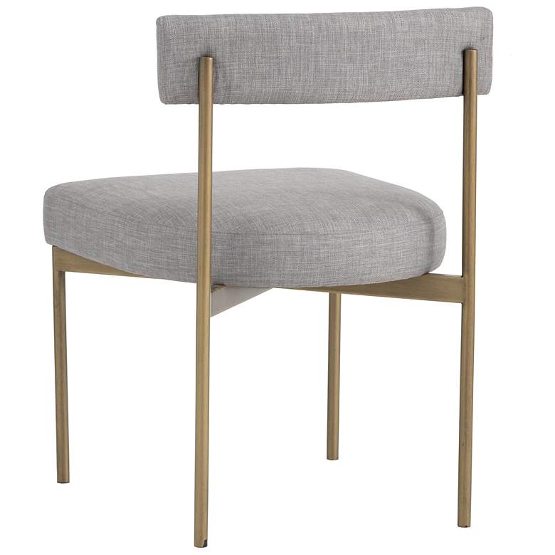 Image 4 Sunpan Seneca Dining Chair Antique Brass Arena Cement Set of 2 more views