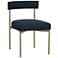 Sunpan Seneca Dining Chair Antique Brass Arena Navy Set of 2