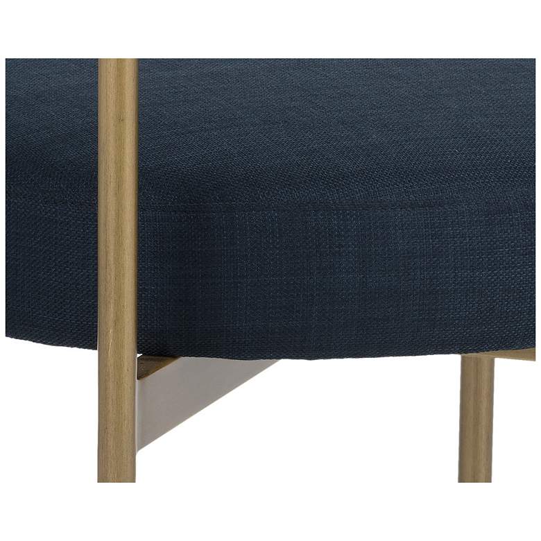 Image 7 Sunpan Seneca Dining Chair Antique Brass Arena Navy Set of 2 more views