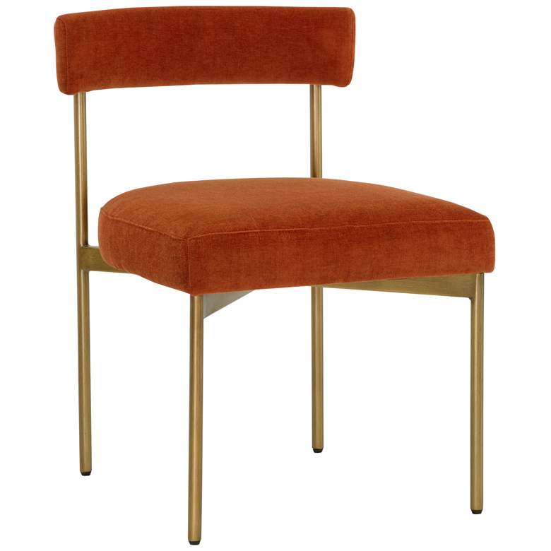 Image 1 Sunpan Seneca Dining Chair Antique Brass Danny Rust Set of 2