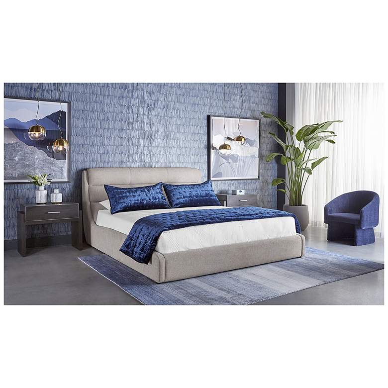 Image 4 Sunpan Senna Bed King Belfast Heather Gray more views