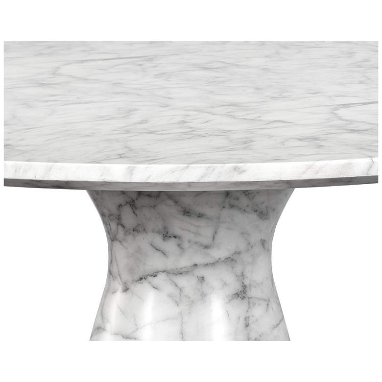 Image 4 Sunpan Shelburne Dining Table Marble Look White 47" more views
