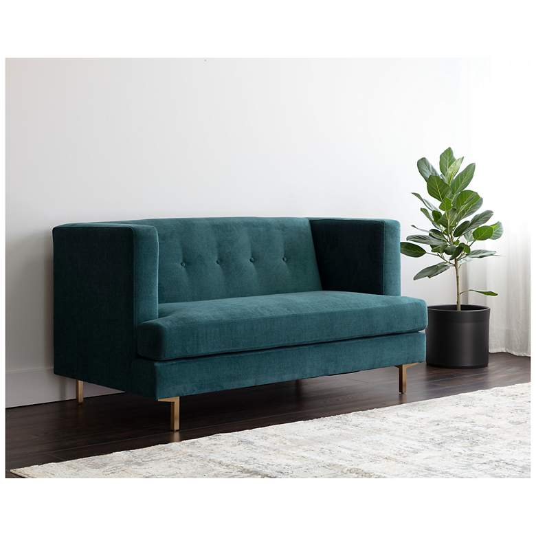 Image 3 Sunpan Sheridan 2 Seater Sofa Danny Teal more views