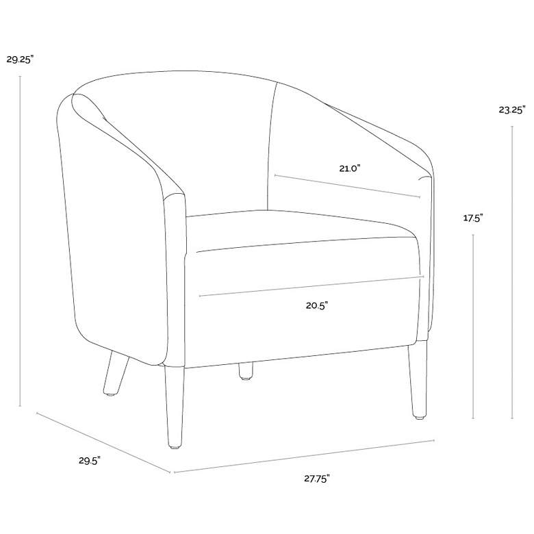Image 5 Sunpan Sheva Armchair San Remo Winter Cloud and Antonio Charcoal more views