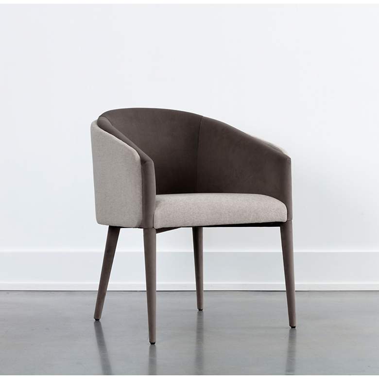 Image 1 Sunpan Sheva Dining Armchair Ernst Sandstone and Meg Ash