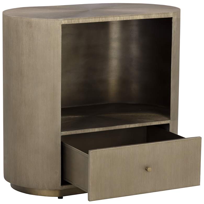 Image 4 Sunpan Siena Nightstand Oval Antique Brass more views
