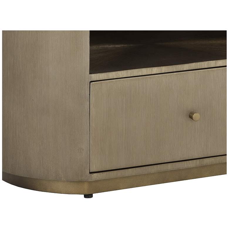 Image 7 Sunpan Siena Nightstand Oval Antique Brass more views