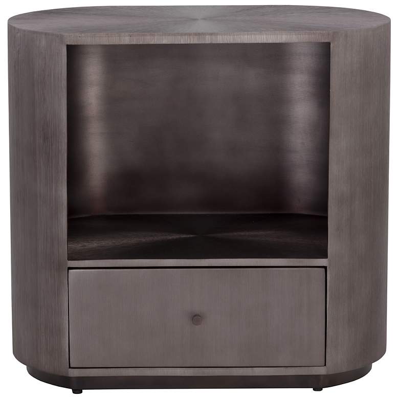 Image 3 Sunpan Siena Nightstand Oval Gunmetal more views