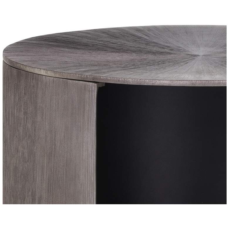 Image 5 Sunpan Siena Nightstand Round Gunmetal more views