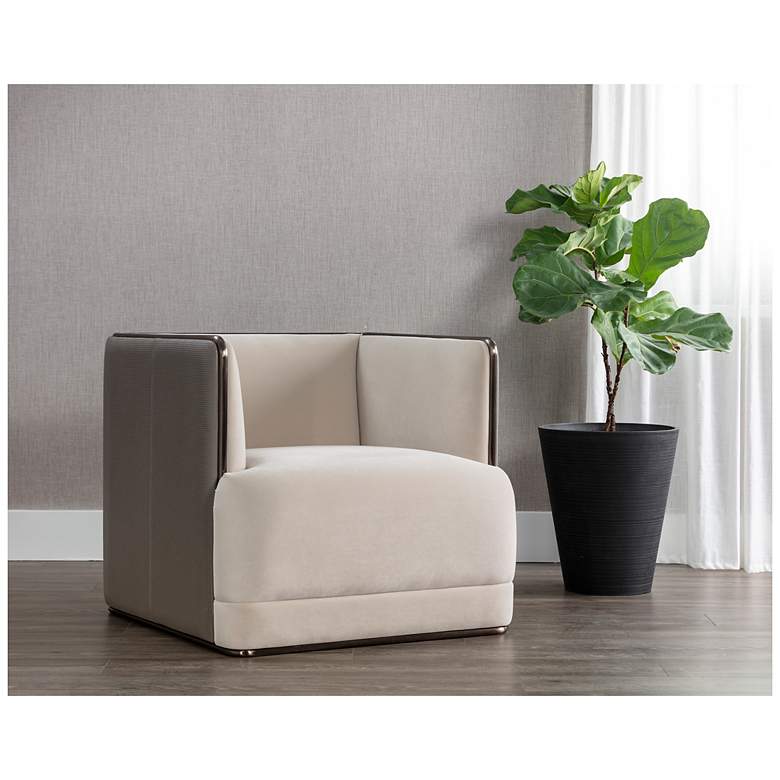 Image 1 Sunpan Sierra Armchair Meg Taupe and Porcini Taupe