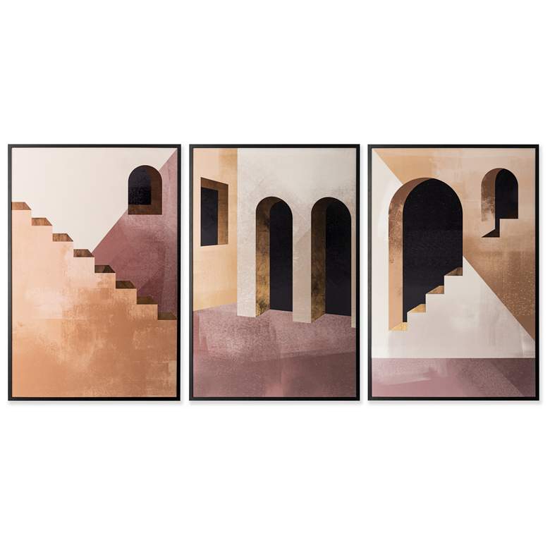 Image 1 Sunpan Sierra Nights (Set of 3) 40" X 60" Black Frame