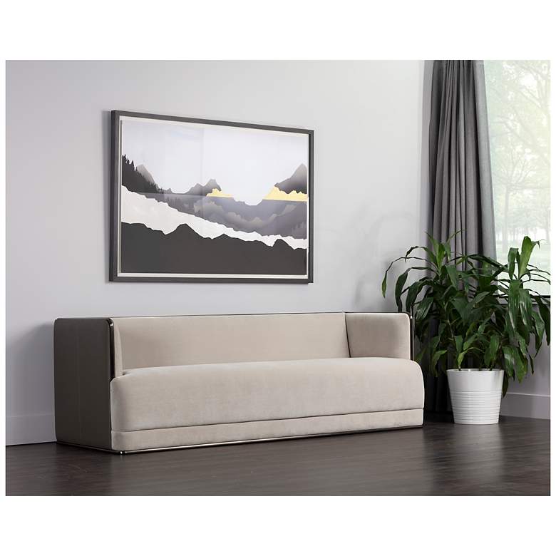 Image 6 Sunpan Sierra Sofa Meg Taupe and Porcini Taupe more views