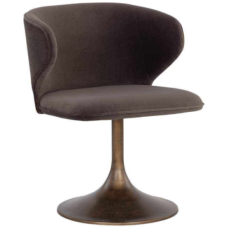 Image 1 Sunpan Simone Swivel Dining Chair Meg Ash