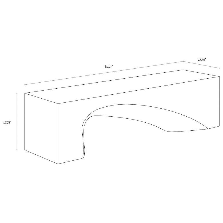 Image 4 Sunpan Soma Bench Black more views
