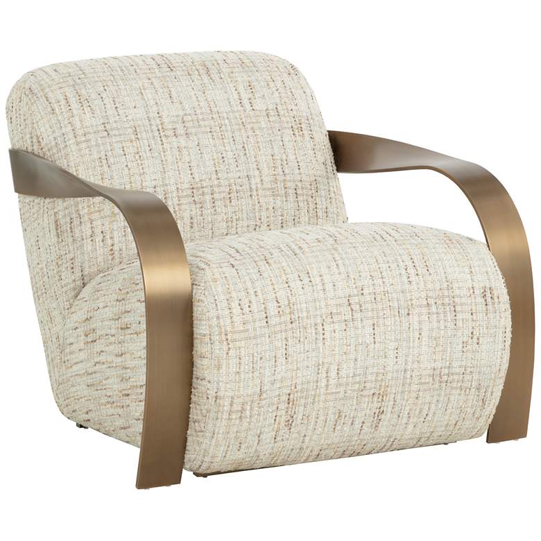 Image 1 Sunpan Sonesta Lounge Chair Antique Brass Haute Cobblestone