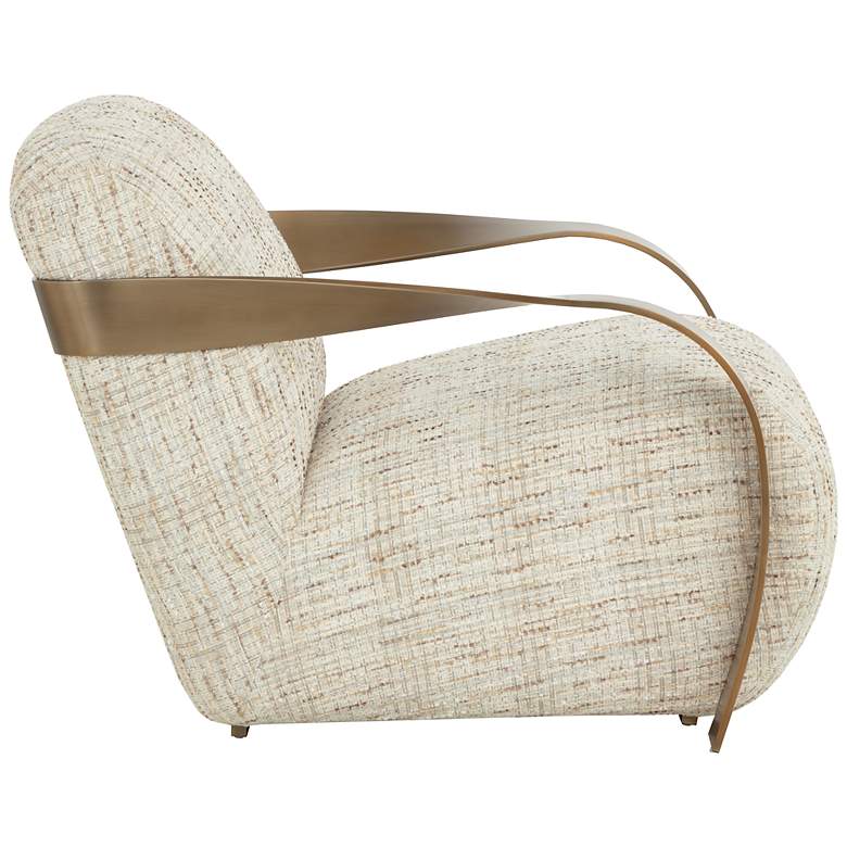 Image 3 Sunpan Sonesta Lounge Chair Antique Brass Haute Cobblestone more views