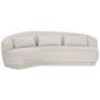 2_Sunpan Soraya 147" Wide Dove Cream Color Fabric Modern Sofa more views