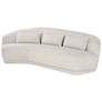 3_Sunpan Soraya 147" Wide Dove Cream Color Fabric Modern Sofa more views
