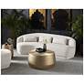 4_Sunpan Soraya 147" Wide Dove Cream Color Fabric Modern Sofa more views