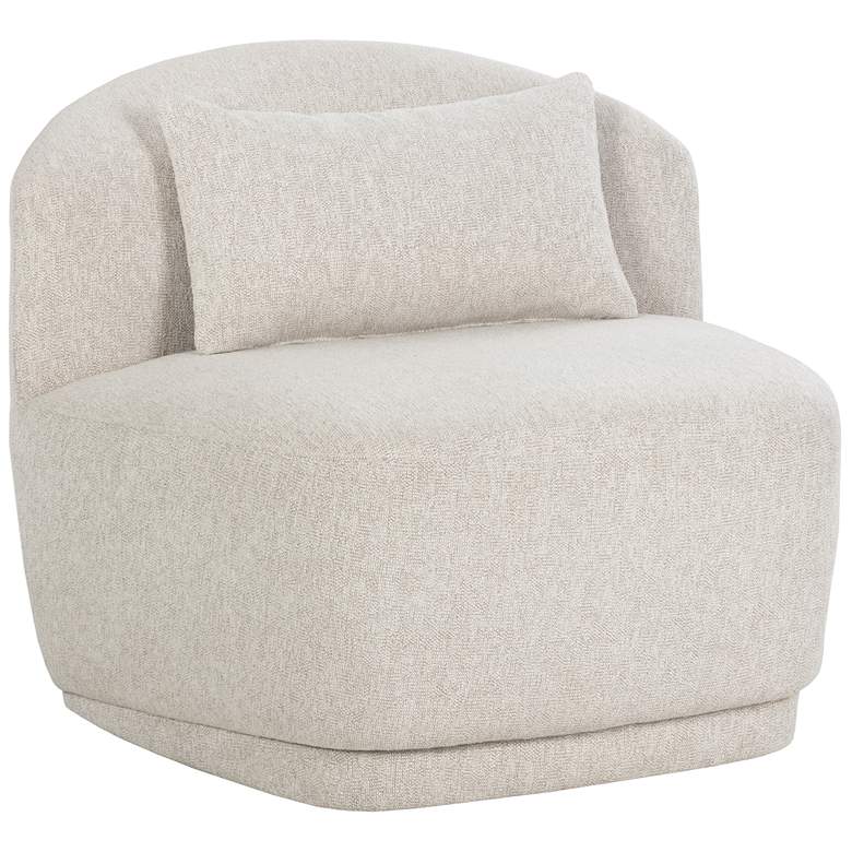 Image 2 Sunpan Soraya Swivel Armless Chair Dove Cream