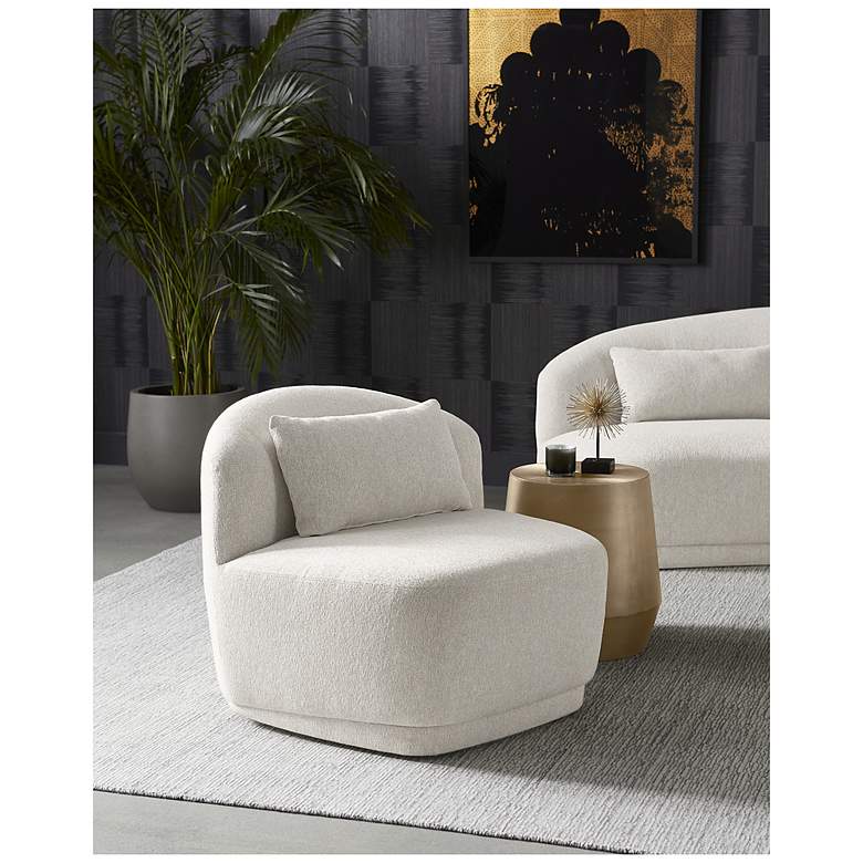 Image 1 Sunpan Soraya Swivel Armless Chair Dove Cream