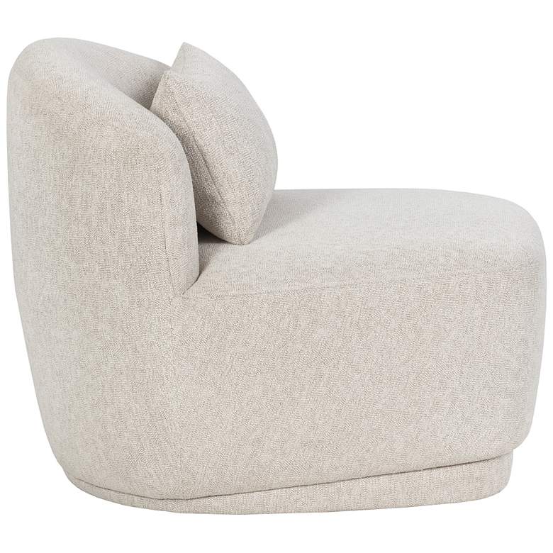 Image 4 Sunpan Soraya Swivel Armless Chair Dove Cream more views