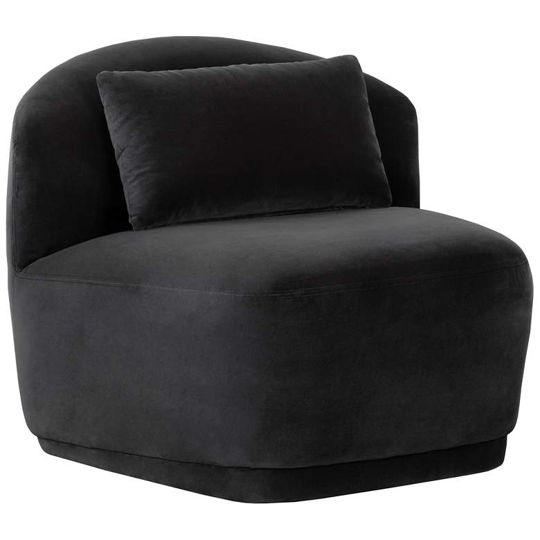 Image 1 Sunpan Soraya Swivel Armless Chair Shadow Gray