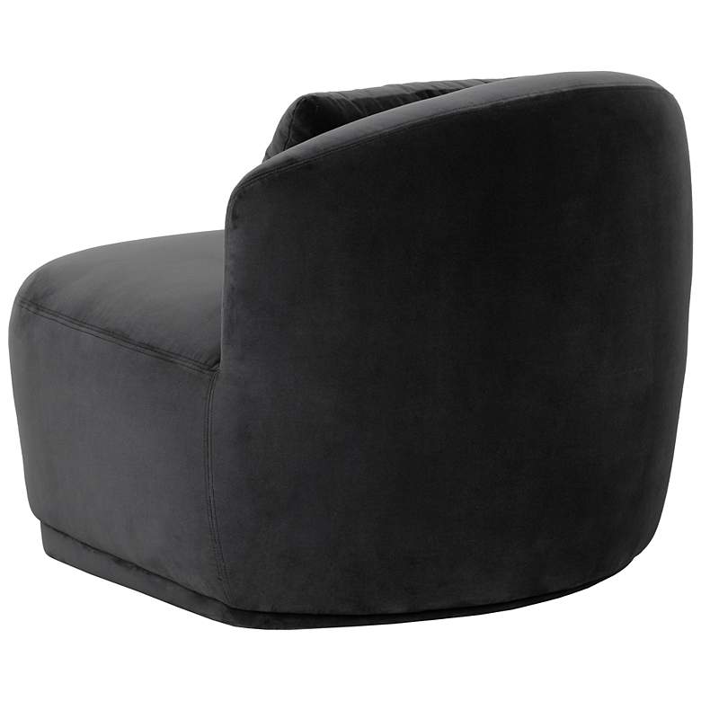 Image 4 Sunpan Soraya Swivel Armless Chair Shadow Gray more views