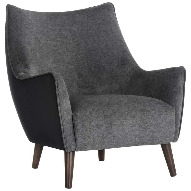 Image 2 Sunpan Sorrel Lounge Chair Polo Club Kohl Gray and Abbington Black