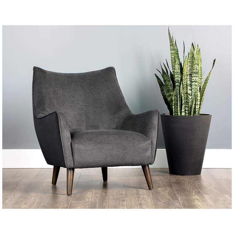 Image 1 Sunpan Sorrel Lounge Chair Polo Club Kohl Gray and Abbington Black