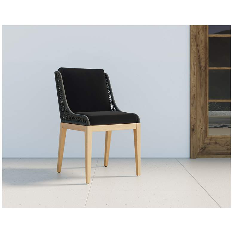 Image 6 Sunpan Sorrento Dining Chair Natural Arashi Black more views