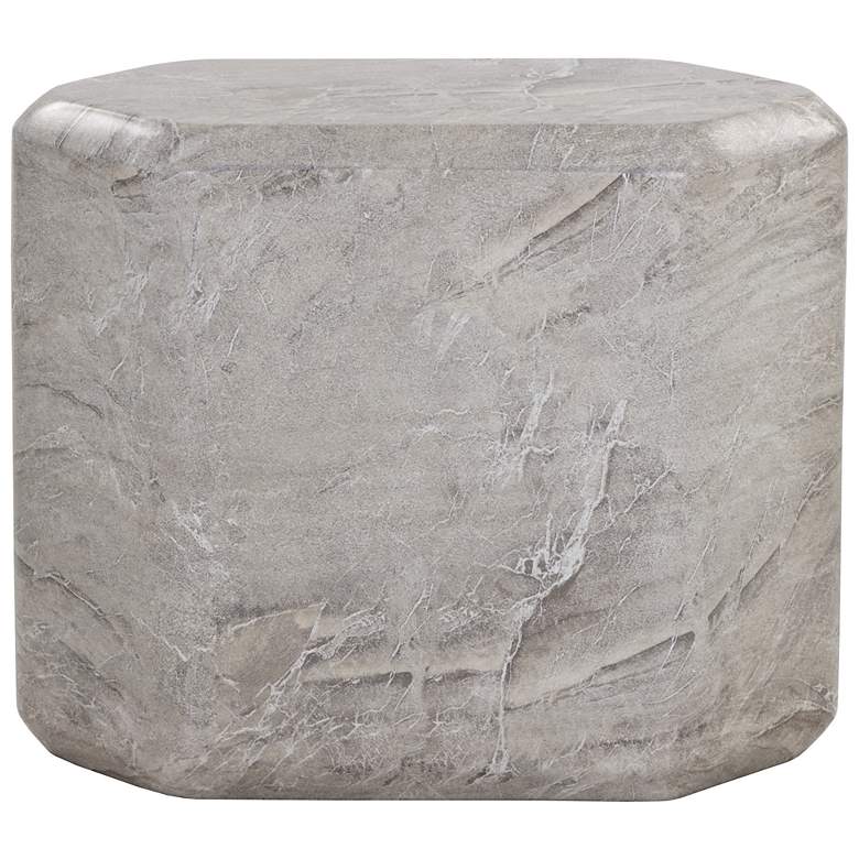 Image 3 Sunpan Spezza Side Table Low Marble Look Gray more views