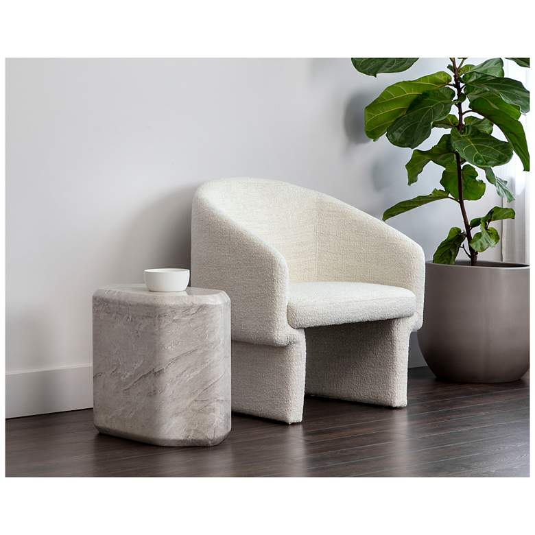 Image 5 Sunpan Spezza Side Table Low Marble Look Gray more views