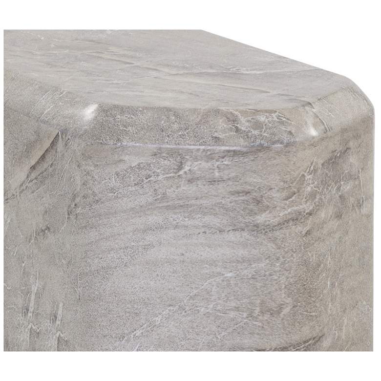 Image 7 Sunpan Spezza Side Table Low Marble Look Gray more views