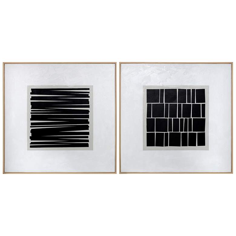 Image 1 Sunpan Split Personality (Set of 2) 48" X 48" Wood Floater Frame