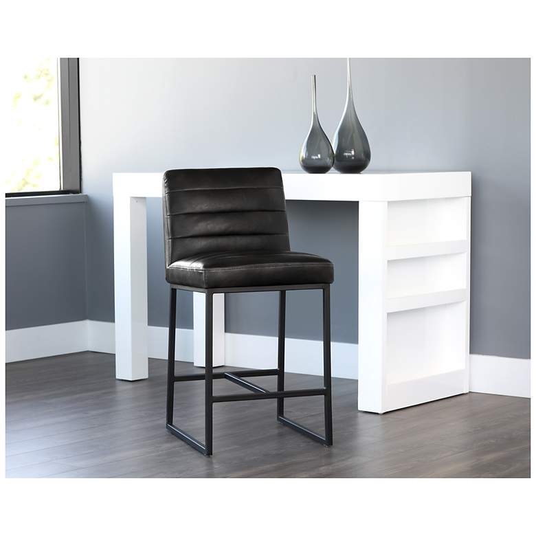 Image 4 Sunpan Spyros Counter Stool Coal Black more views