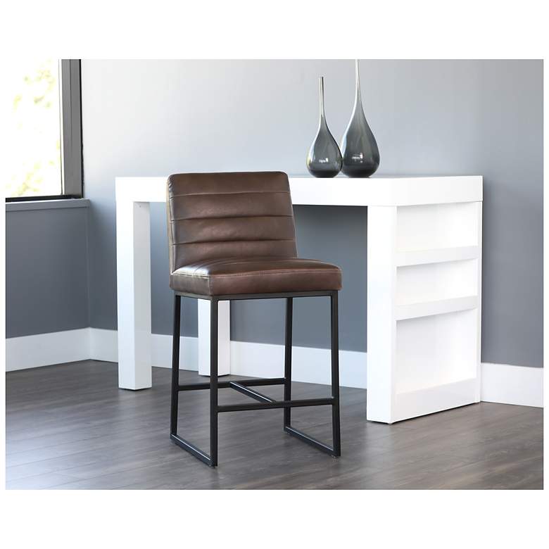 Image 5 Sunpan Spyros Counter Stool Havana Dark Brown more views