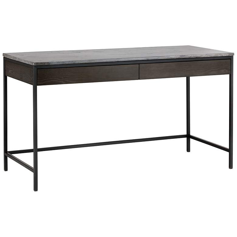 Image 2 Sunpan Stamos Desk Black Gray Marble and Charcoal Gray more views